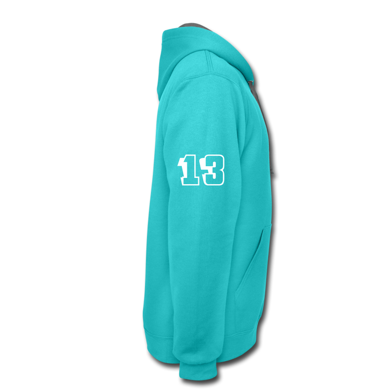 Urban U Contrast Hoodie - scuba blue/asphalt